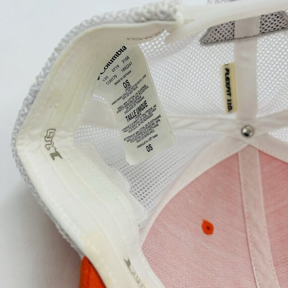 Columbia PFG Auburn University Trucker Hat Cap Mesh Orange White NCAA Snap Back - Picture 9 of 10